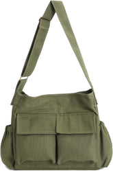 SlingBelle Messenger Bag Large Canvas Hobo Crossbody Tote for Women/Men, Shoulder Laptop Bag with Multi Pockets for Work,Travel