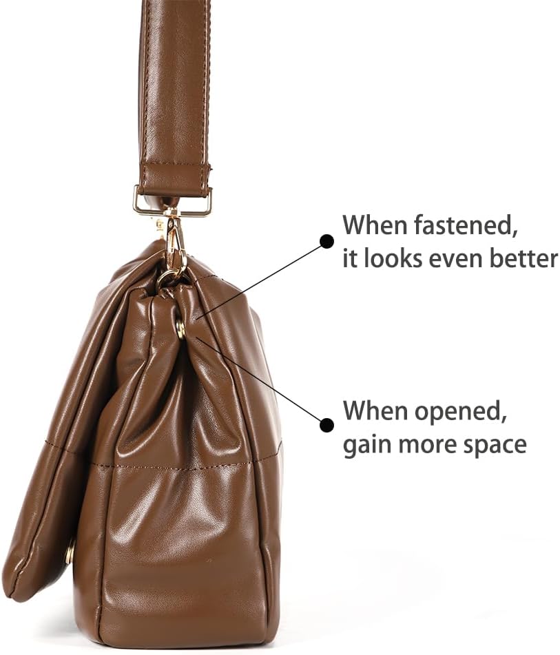 SlingBelle Puffer Tote Bag Quilted Shoulder Handbag Purse Designer Crossbody Bags For Women