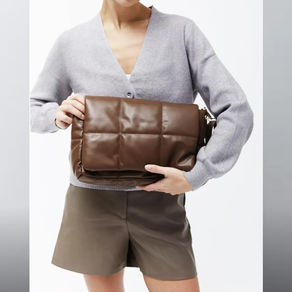 SlingBelle Puffer Tote Bag Quilted Shoulder Handbag Purse Designer Crossbody Bags For Women