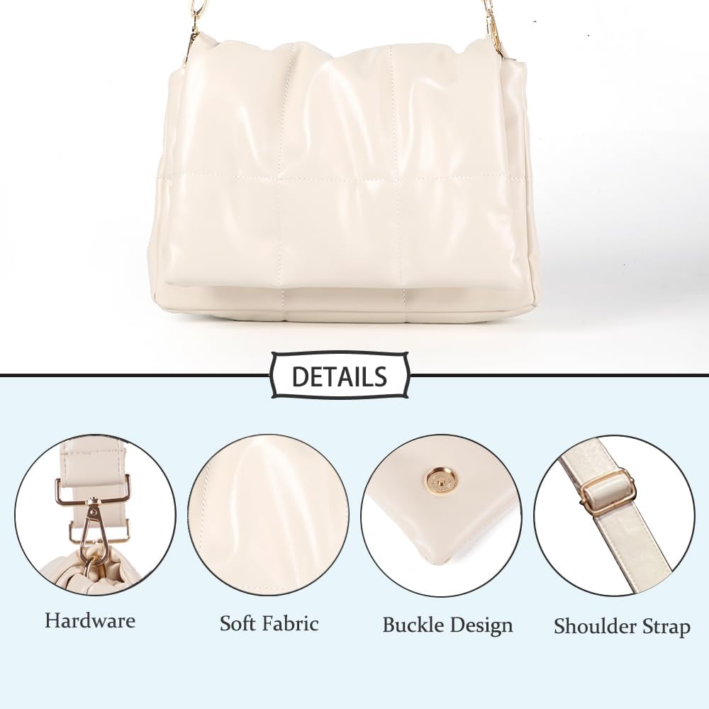 SlingBelle Puffer Tote Bag Quilted Shoulder Handbag Purse Designer Crossbody Bags For Women