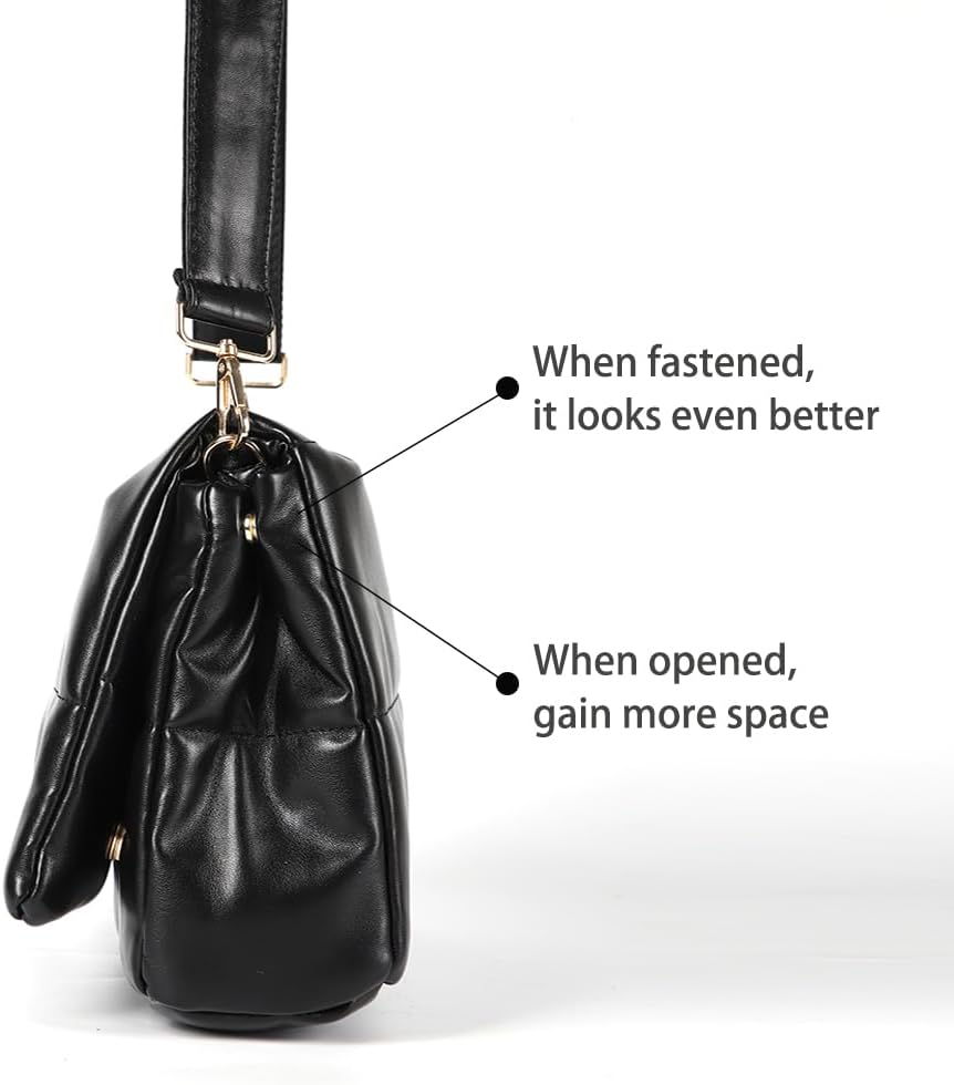 SlingBelle Puffer Tote Bag Quilted Shoulder Handbag Purse Designer Crossbody Bags For Women