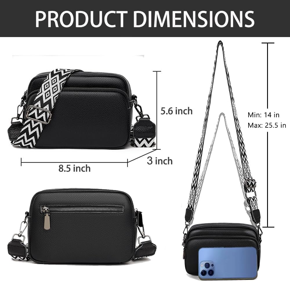 SlingBelle Crossbody Bags for Women Purses Handbags Leather Shoulder Bag with Guitar Strap Cross Body Bag for Woman Trendy Purse