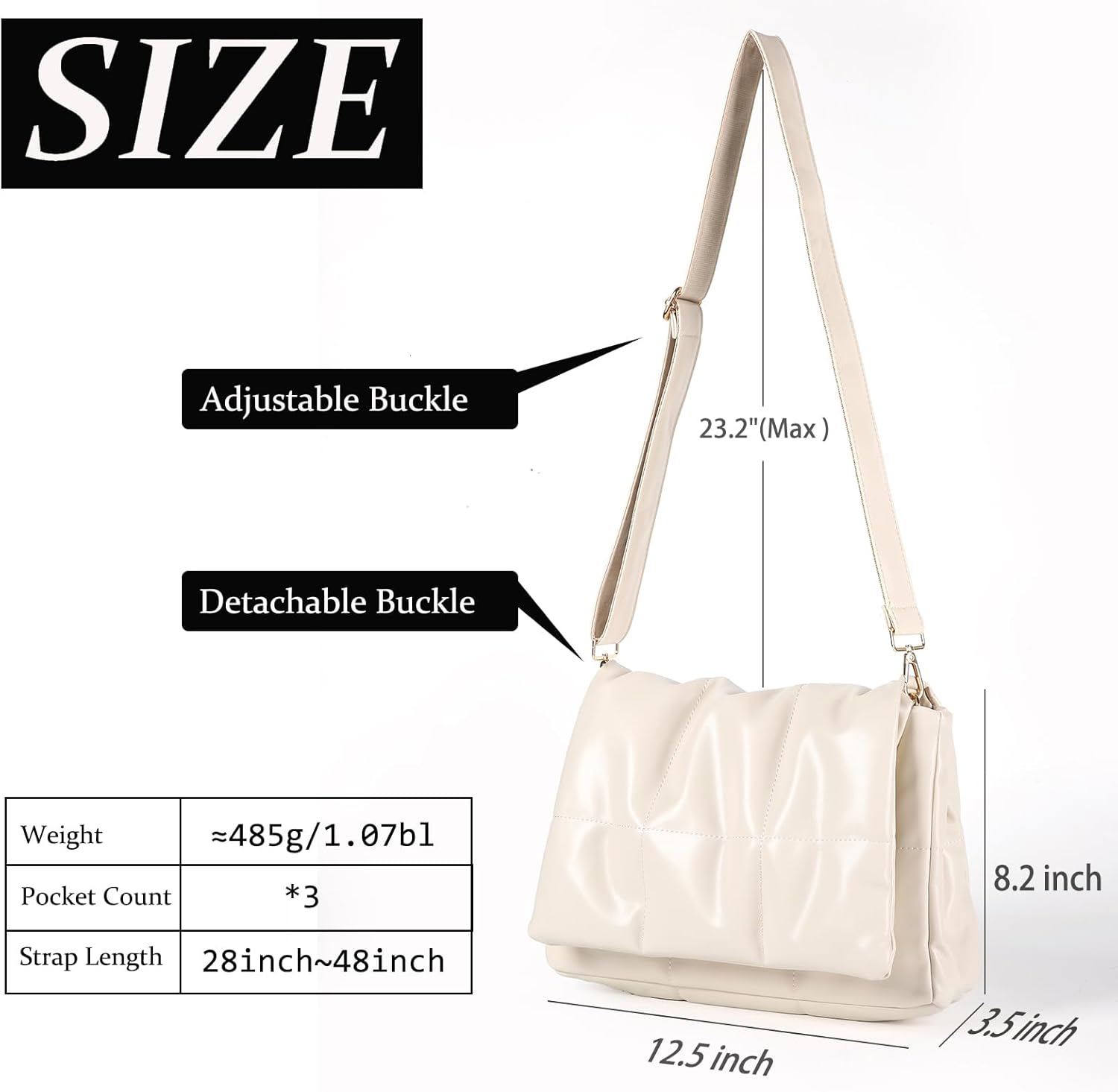 SlingBelle Puffer Tote Bag Quilted Shoulder Handbag Purse Designer Crossbody Bags For Women
