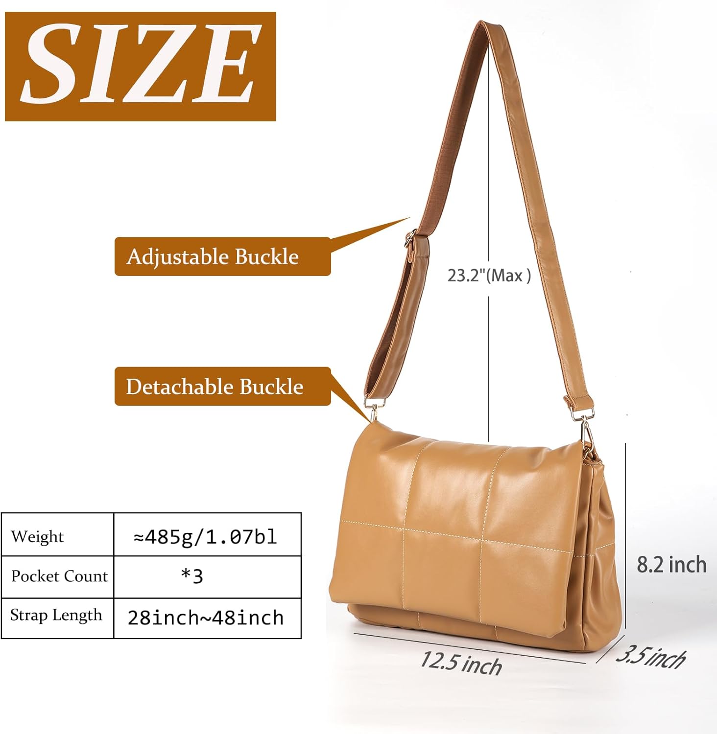 SlingBelle Puffer Tote Bag Quilted Shoulder Handbag Purse Designer Crossbody Bags For Women