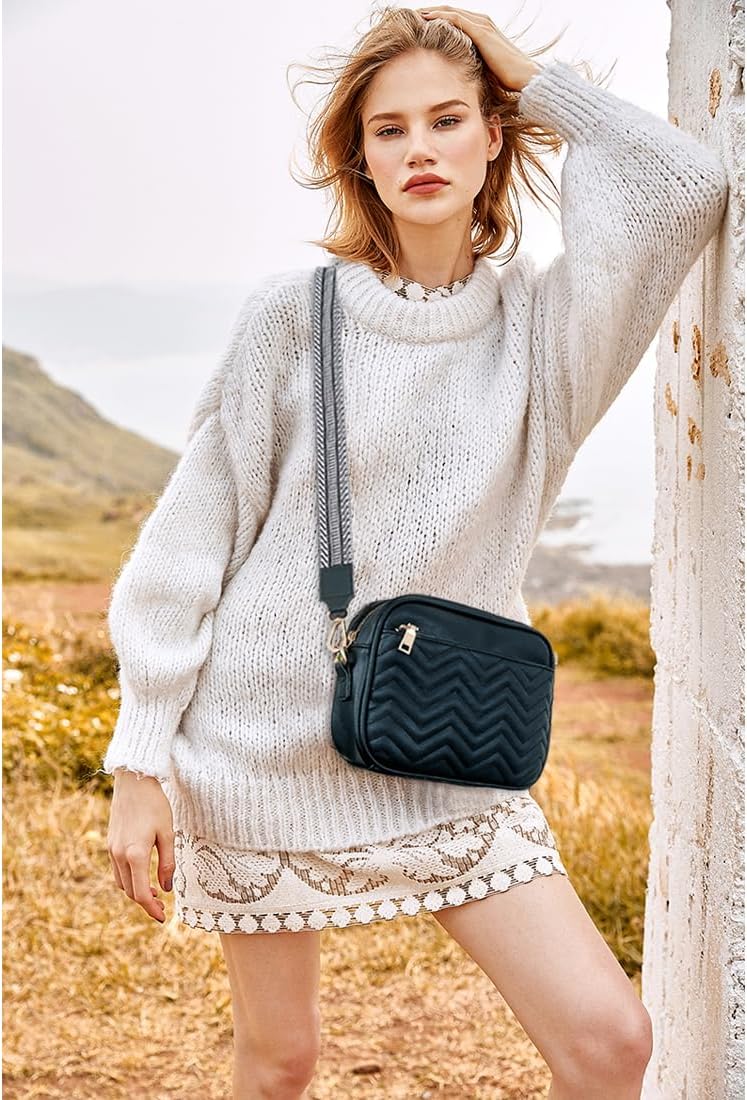 SlingBelle Crossbody Bags for Women Purses Handbags Leather Shoulder Bag with Guitar Strap Cross Body Bag for Woman Trendy Purse