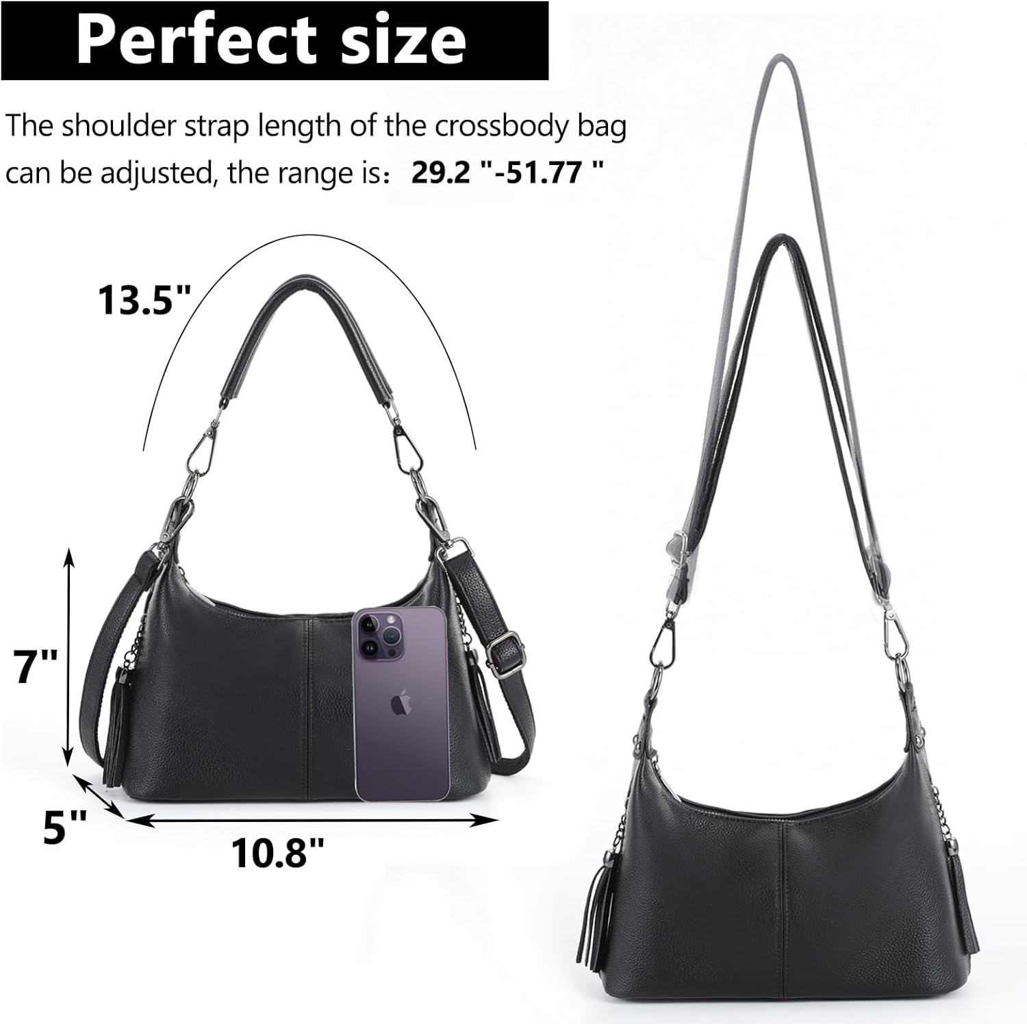 SlingBelle Small Hobo Purses for Women Shoulder Bag Top Handle Crossbody Bags for Women Trendy Tote Handbags with Strap