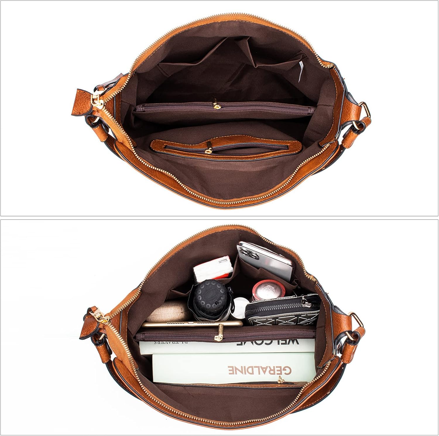 SlingBelle Tote Bag for Women PU Leather Shoulder Bags Crossbody Hobo Bag Large Purse and Handbags with Adjustable Shoulder Strap
