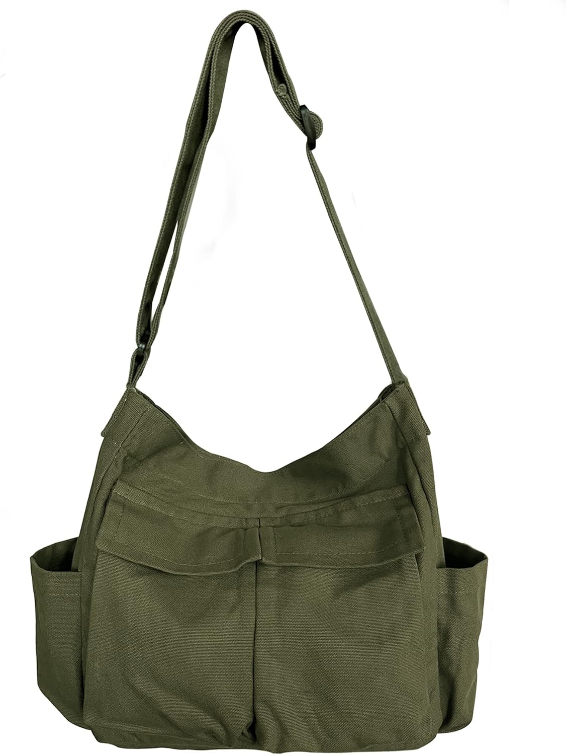 SlingBelle Messenger Bag Large Canvas Hobo Crossbody Tote for Women/Men, Shoulder Laptop Bag with Multi Pockets for Work,Travel