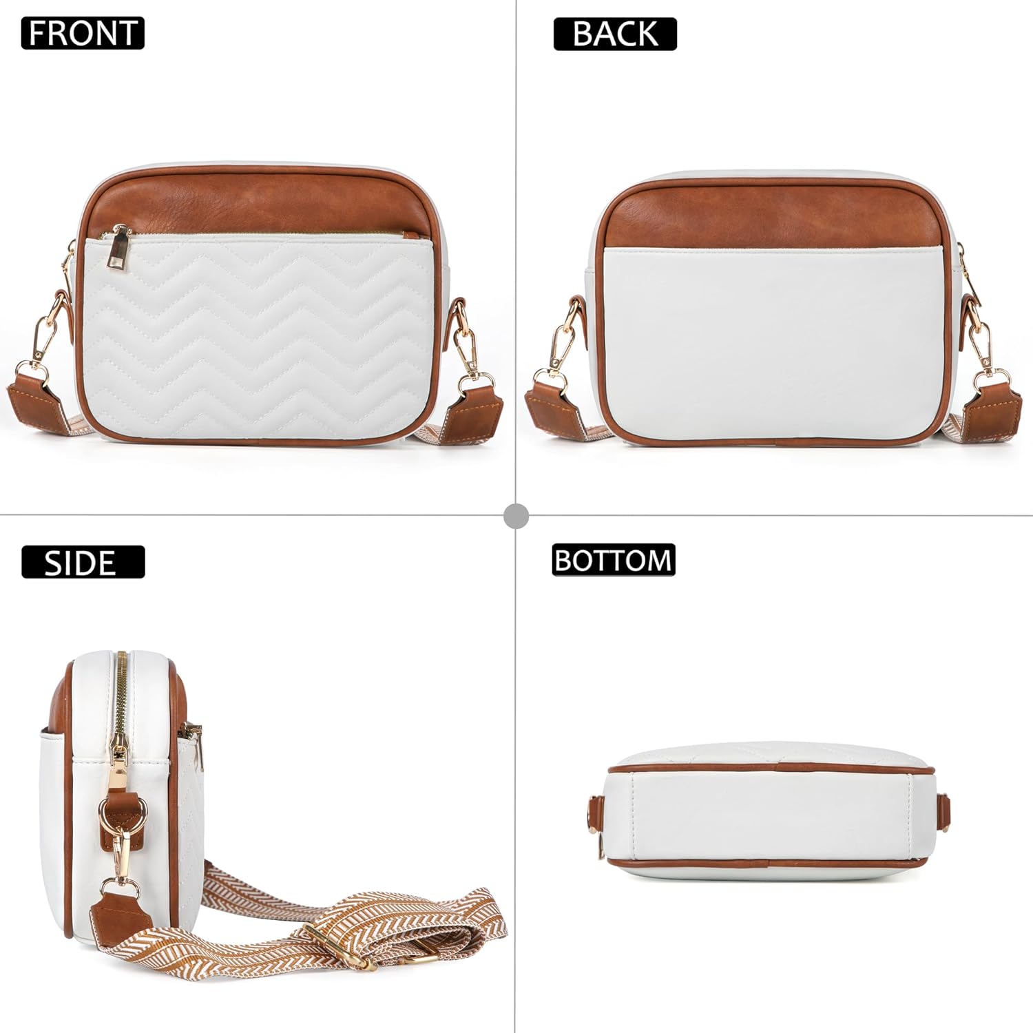 SlingBelle Crossbody Bags for Women Purses Handbags Leather Shoulder Bag with Guitar Strap Cross Body Bag for Woman Trendy Purse