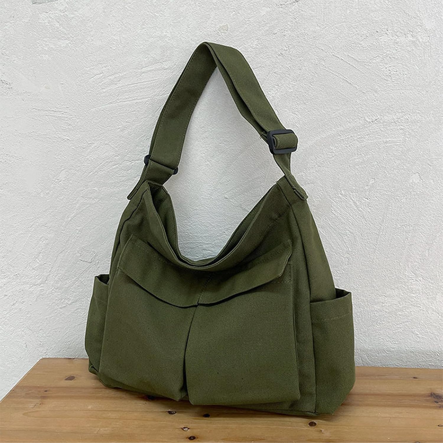 SlingBelle Messenger Bag Large Canvas Hobo Crossbody Tote for Women/Men, Shoulder Laptop Bag with Multi Pockets for Work,Travel