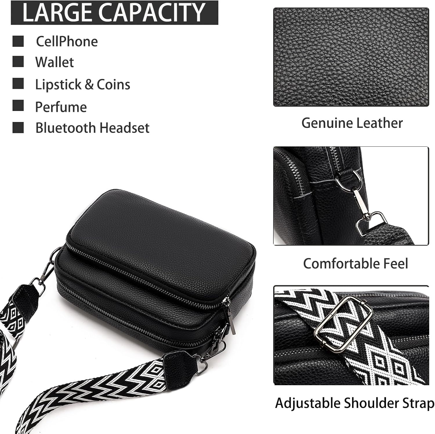 SlingBelle Crossbody Bags for Women Purses Handbags Leather Shoulder Bag with Guitar Strap Cross Body Bag for Woman Trendy Purse