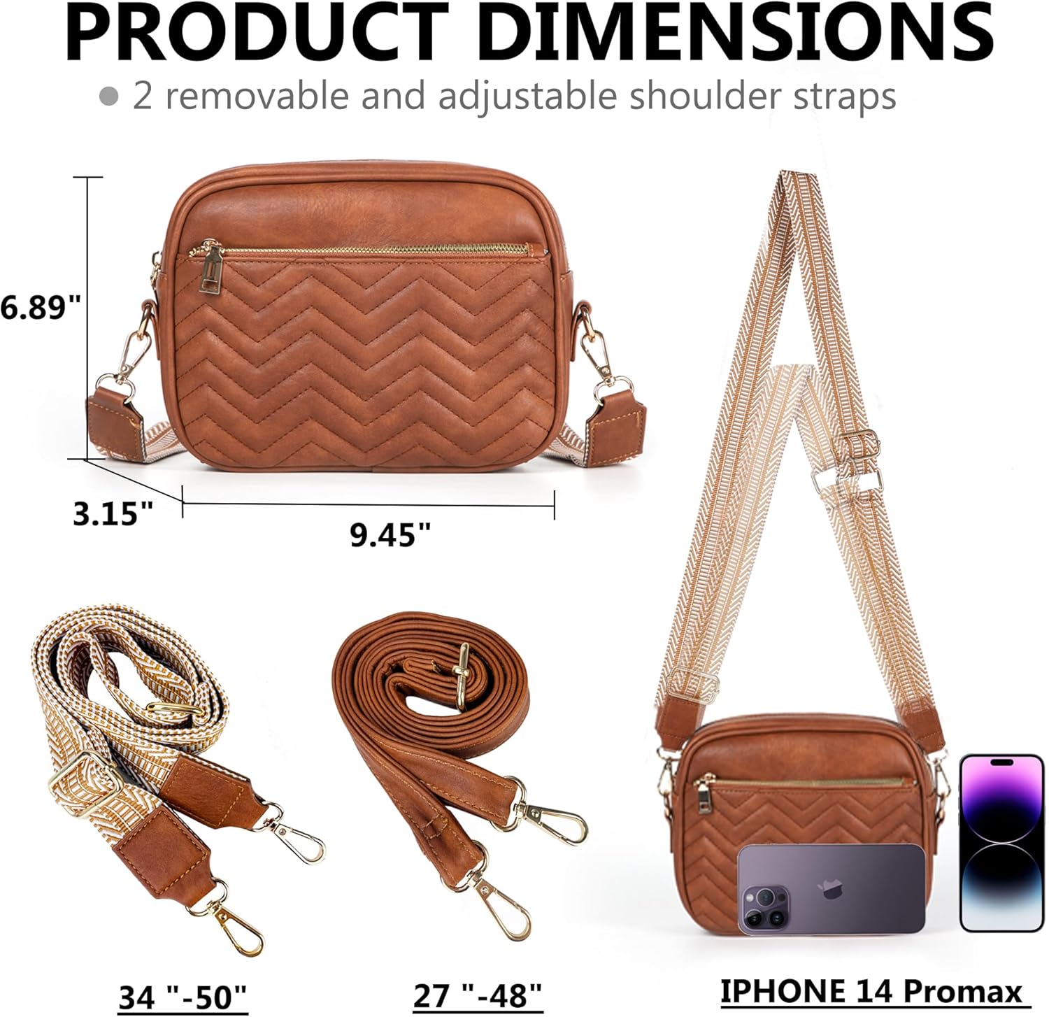 SlingBelle Crossbody Bags for Women Purses Handbags Leather Shoulder Bag with Guitar Strap Cross Body Bag for Woman Trendy Purse