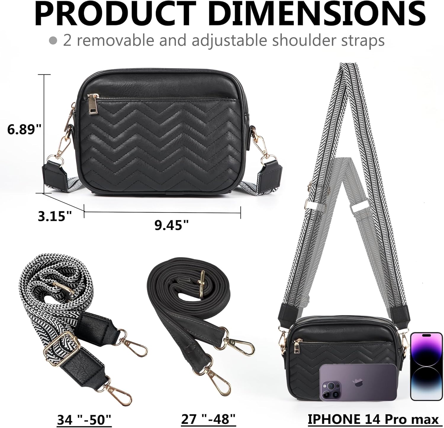 SlingBelle Crossbody Bags for Women Purses Handbags Leather Shoulder Bag with Guitar Strap Cross Body Bag for Woman Trendy Purse