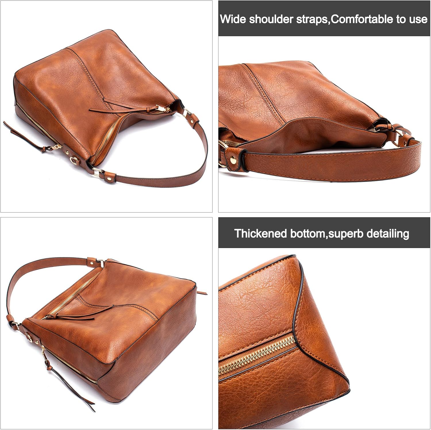SlingBelle Tote Bag for Women PU Leather Shoulder Bags Crossbody Hobo Bag Large Purse and Handbags with Adjustable Shoulder Strap