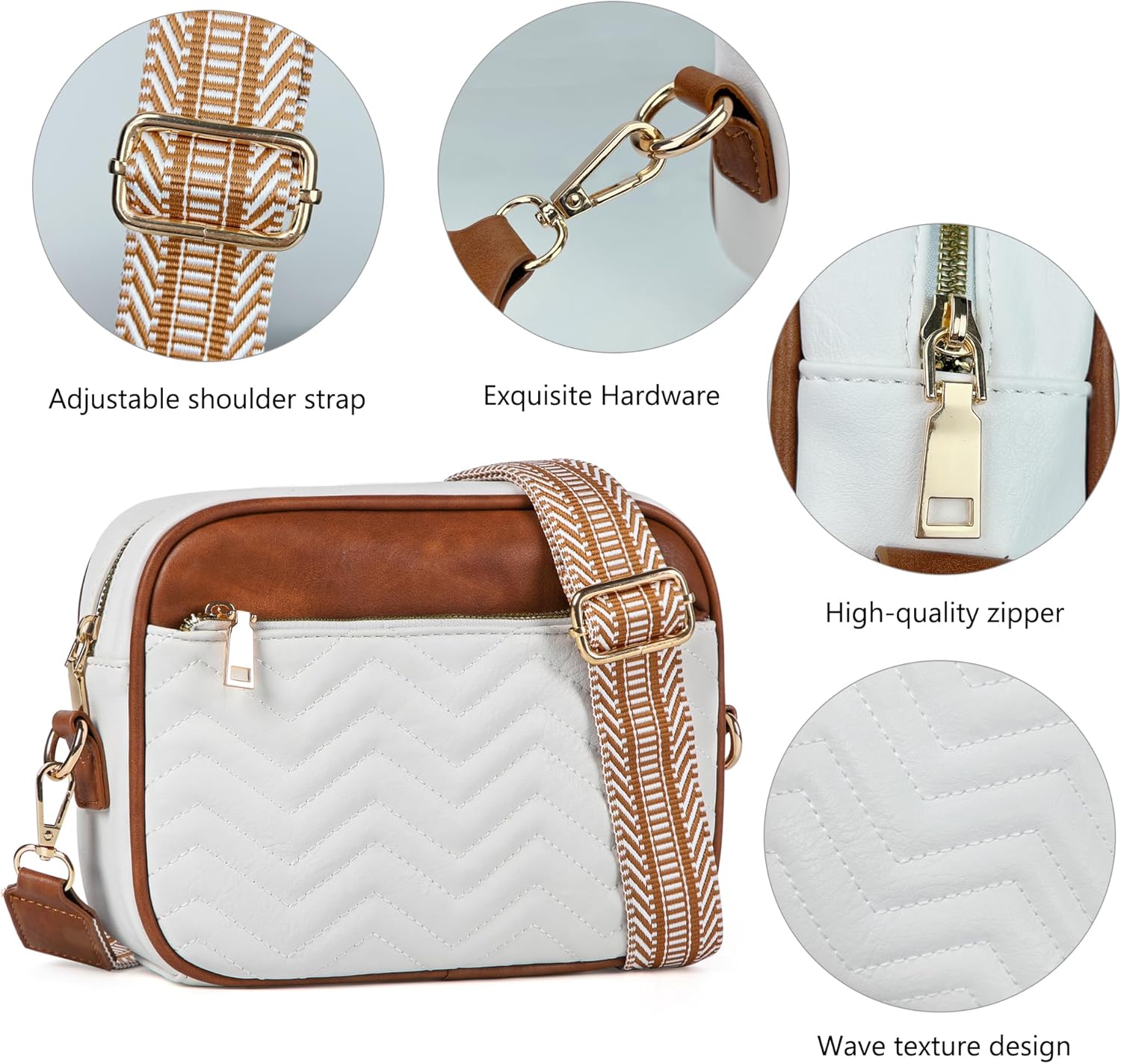 SlingBelle Crossbody Bags for Women Purses Handbags Leather Shoulder Bag with Guitar Strap Cross Body Bag for Woman Trendy Purse