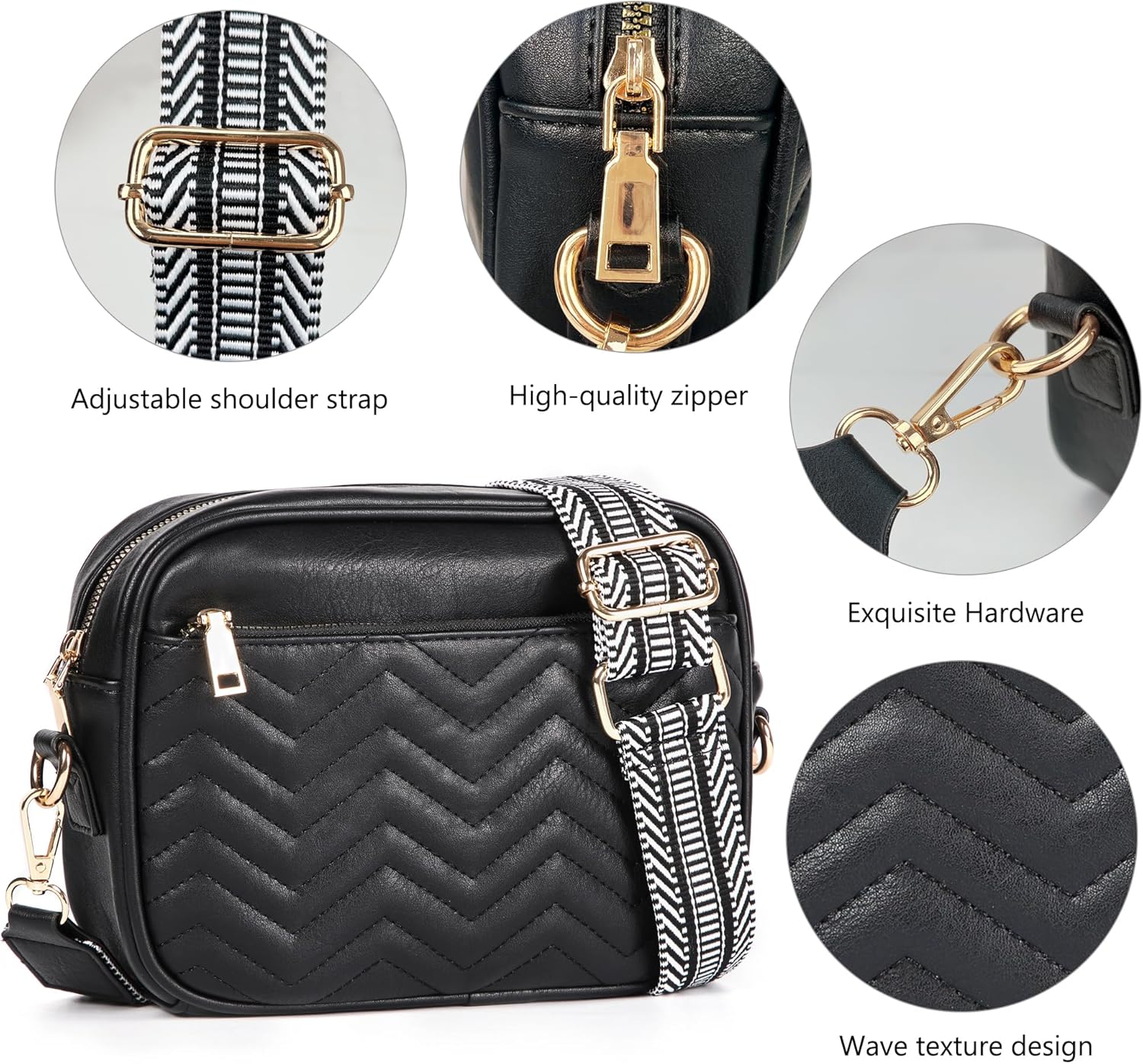 SlingBelle Crossbody Bags for Women Purses Handbags Leather Shoulder Bag with Guitar Strap Cross Body Bag for Woman Trendy Purse