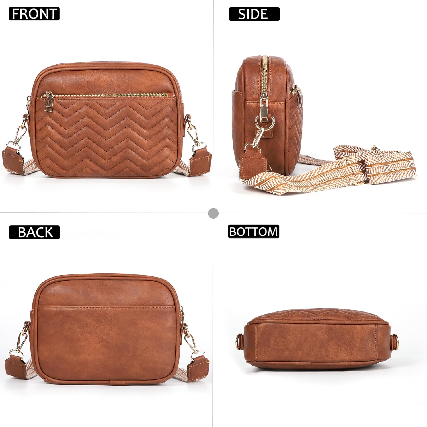 SlingBelle Crossbody Bags for Women Purses Handbags Leather Shoulder Bag with Guitar Strap Cross Body Bag for Woman Trendy Purse