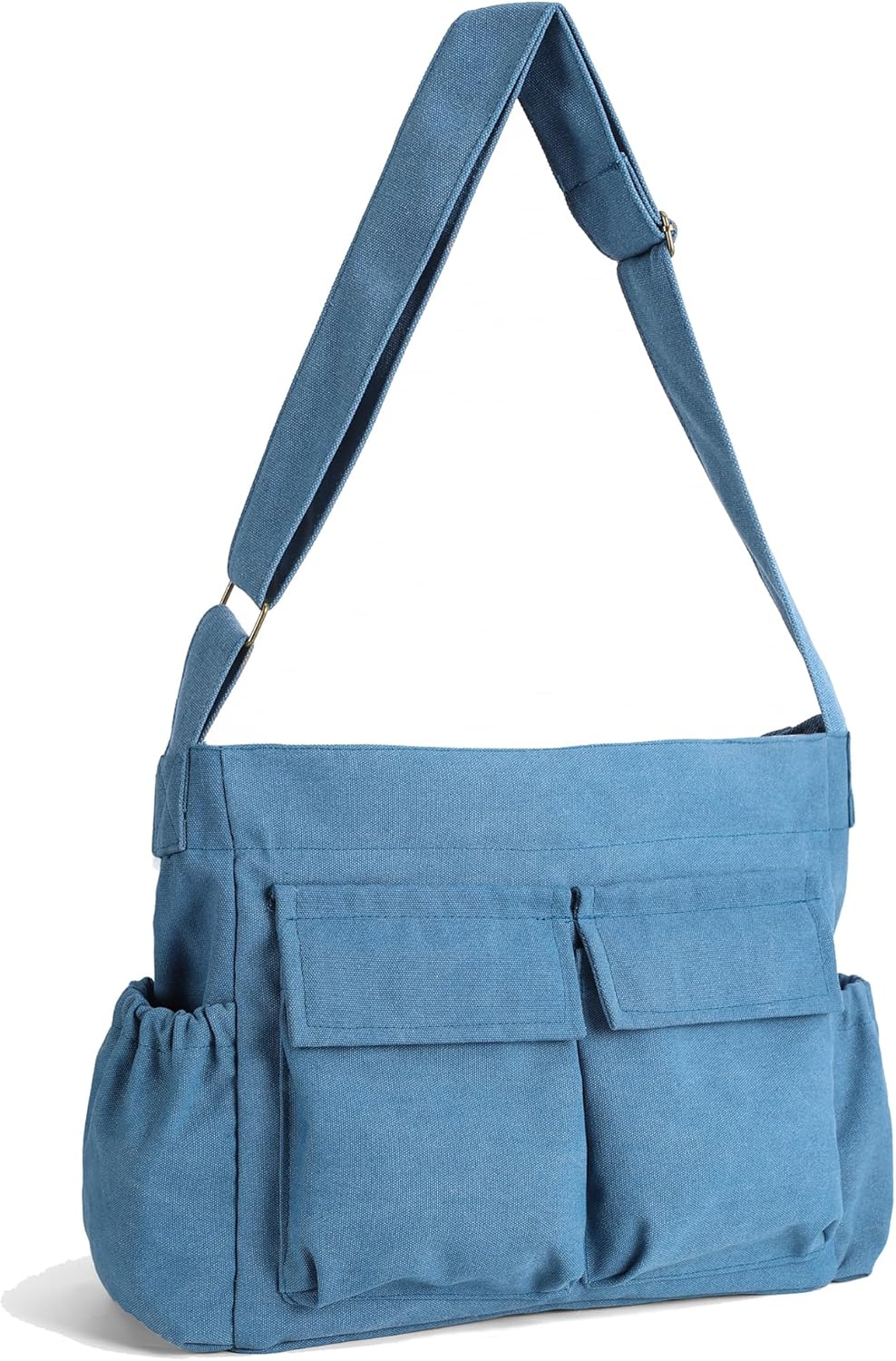 SlingBelle Messenger Bag Large Canvas Hobo Crossbody Tote for Women/Men, Shoulder Laptop Bag with Multi Pockets for Work,Travel